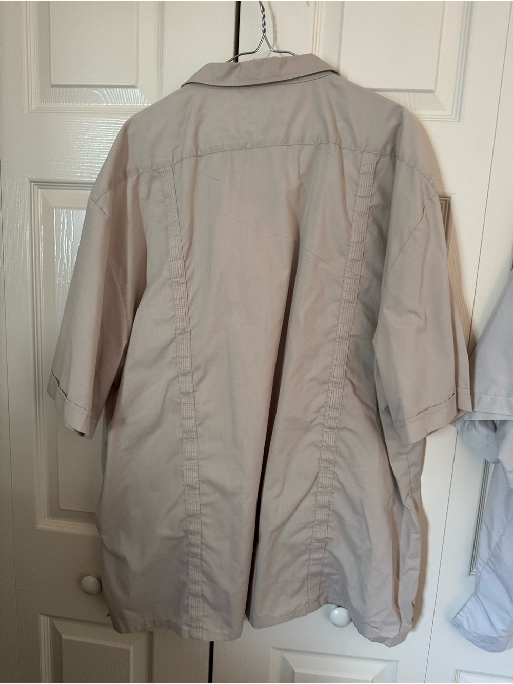 Lot Of Size 4X Men’s Guayabera Shirts Mint Green Tan White Zipper Button Pockets - Picture 9 of 11